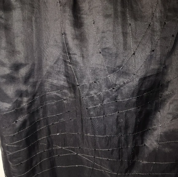 Lord & Taylor Vintage Silk Skirt Size 6 Midi Bead Design - Picture 3 of 5